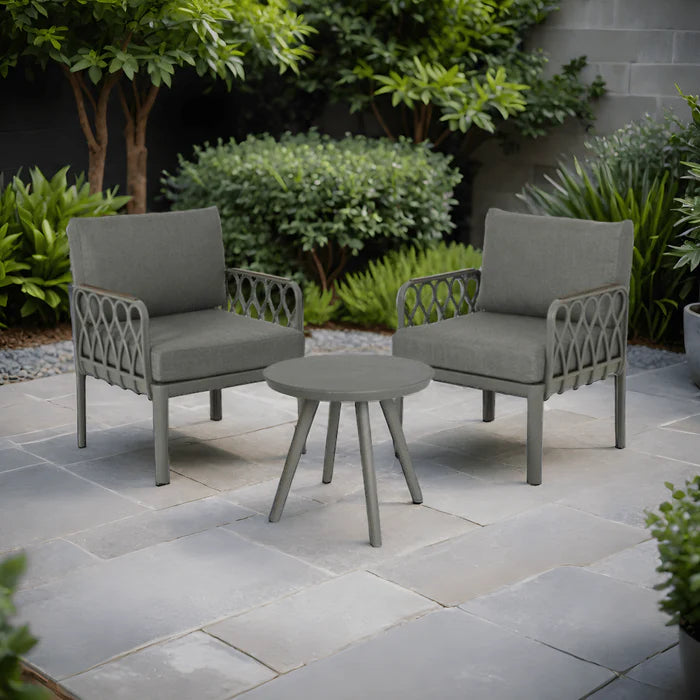 Kaemingk San Antonio 3 Piece Resin Bistro Set - Dark Grey